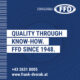 Quality through know-how. FFD since 1948.